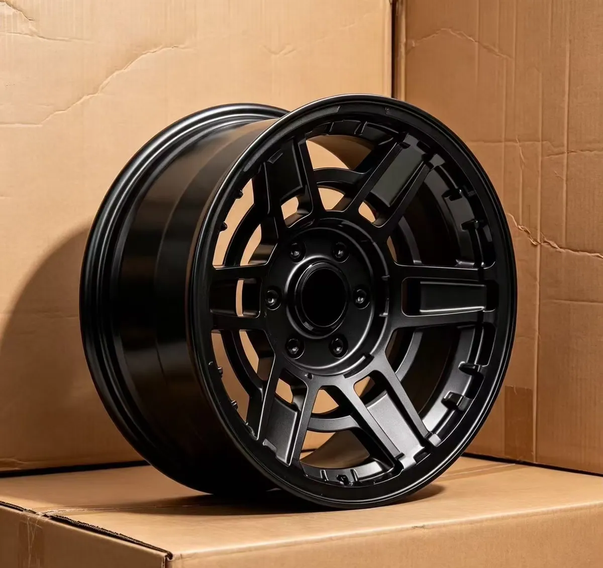 JG Matte Black Machined Block 6 Spoke Deep Concave Offroad Forged Wheels for Universal Hardcore Offroad Pickup SUV Refit Upgrade — JG forged wheel