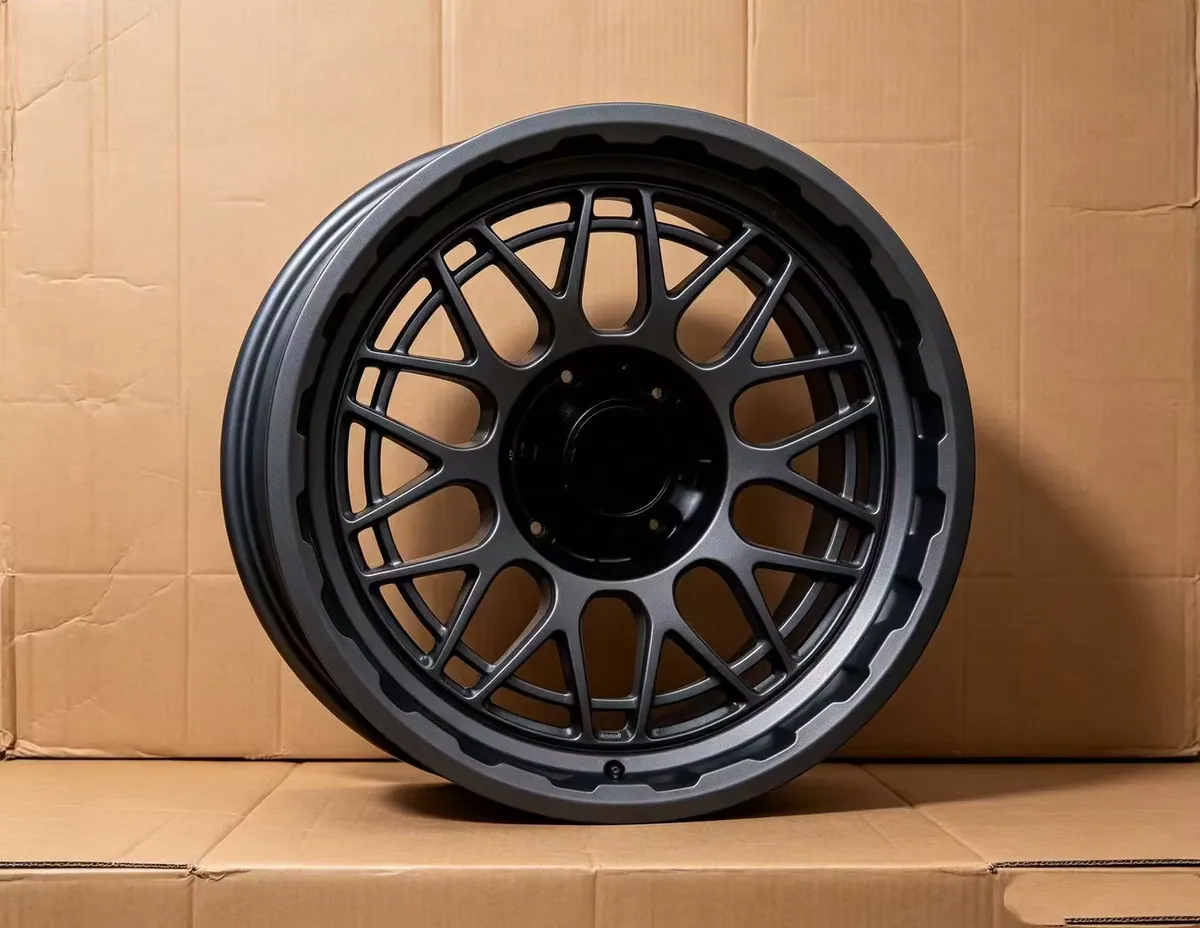 JG Matte Black Mesh Multi Spoke Deep Dish Offroad One Piece Forged Wheels for Universal Offroad Pickup SUV EV Refit Upgrade forged wheel