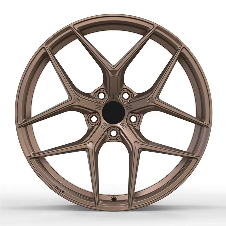 JG Matte Bronze Y Five Spoke Monoblock Forged Alloy Wheels Custom PCD ET CB  Piece Car Rims for SUV Racing Tuning Cars forged wheel