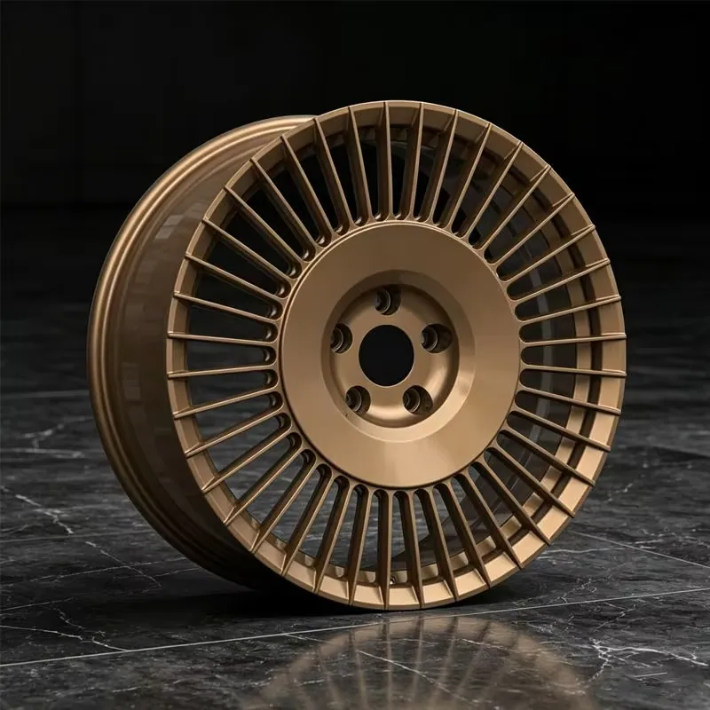 JG Monoblock 6061-T6 Forged Wheels Bronze Multi Thin Spoke Retro Alloy Rims 17 18 19 20 Inch 5x100 5x114.3 for Passenger Car forged wheel