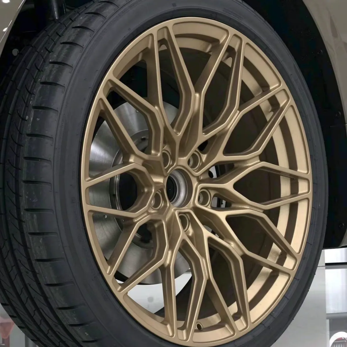 JG Monoblock Bronze Forged Alloy Wheels 17-22 Inch 5x120 5x114.3 5x127 Rims for BMW Mercedes Audi Tesla Honda Ford Volkswagen forged wheel