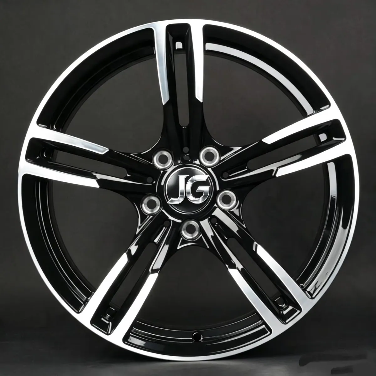 JG Monoblock Forged Wheels Gloss Black Machined Face Sport Car Rims Custom Size PCD ET Center Bore JG Logo for Vehicle Upgrade forged wheel
