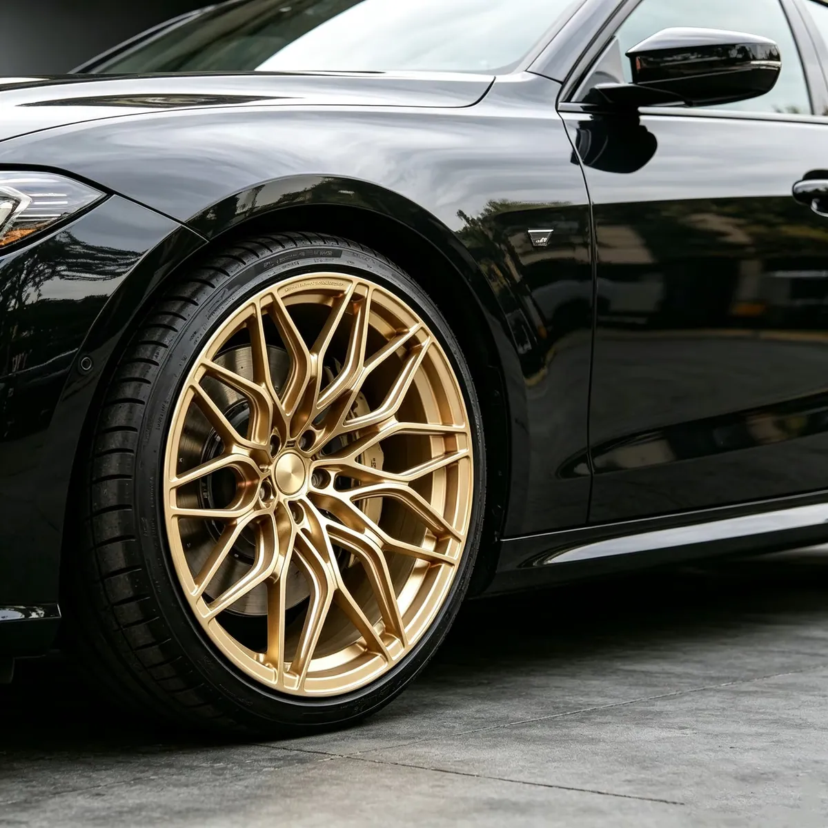 JG Monoblock Forged Wheels Gloss Gold 5 Spoke Racing Alloy Rims 16 17 18 19 20 21 22 Inch 5x100 5x114.3 for Passenger Cars forged wheel