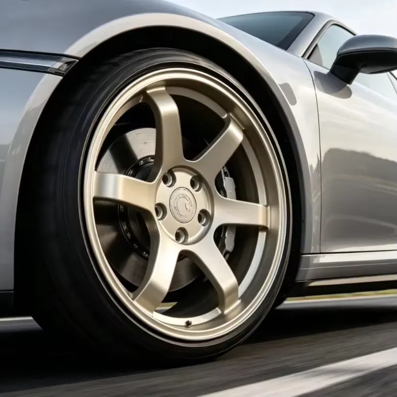 JG Monoblock Forged Wheels Gloss Gold Full Painted GT 6 Spoke Concave Alloy Rims for BMW Audi Toyota Supra GR Subaru Nissan forged wheel