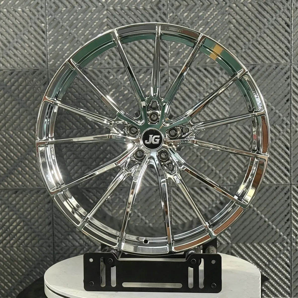 JG Monoblock Gloss Sliver Forged Alloy Wheels 17-22 Inch 5x112 5x114.3 5x120 Rims for BMW Mercedes Audi Tesla Toyota Honda Ford forged wheel