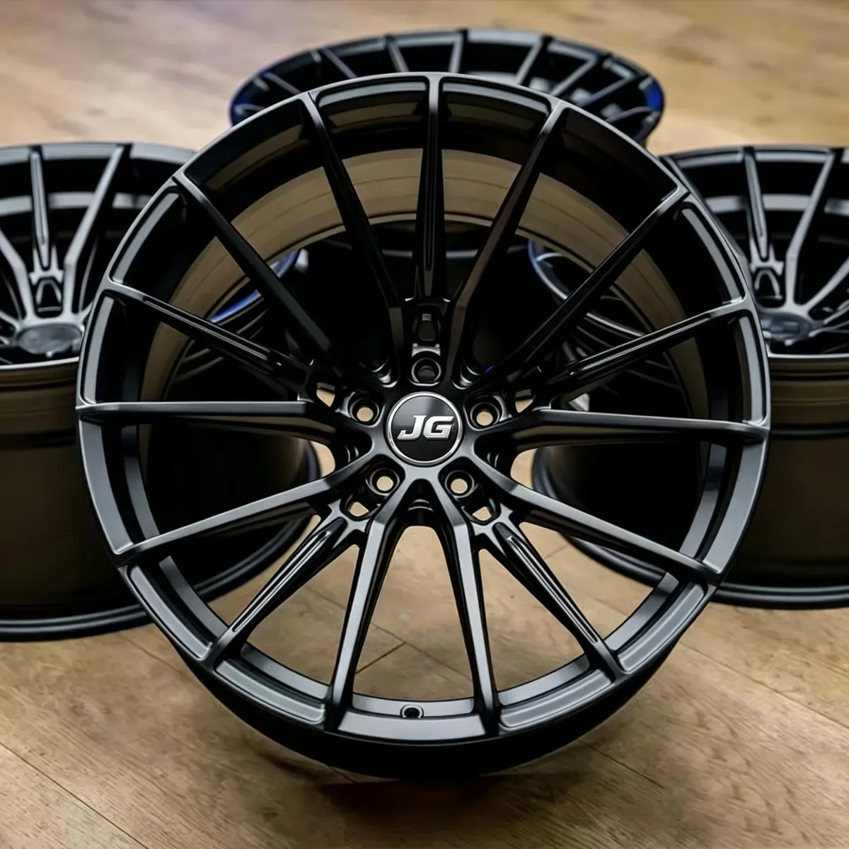 JG Monoblock Matte Black Multi-Spoke Forged Alloy Wheels 17-22 Inch 5x112 5x120 for BMW Audi Mercedes Tesla Honda forged wheel