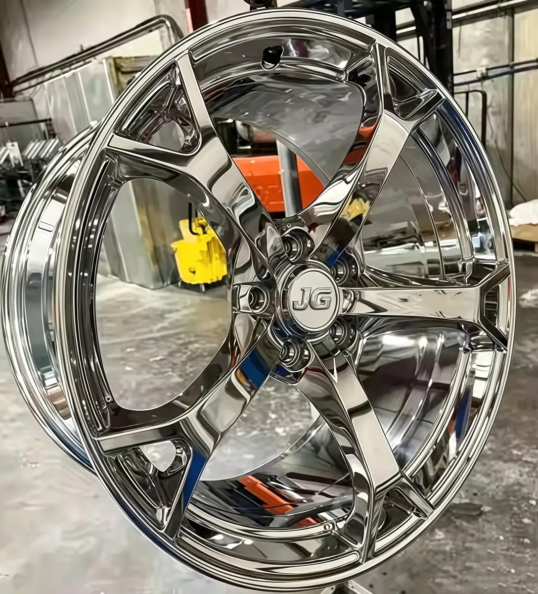 JG Monoblock Polished 5 Spoke Forged Alloy Wheels 17-22 Inch 5x112 5x120 for BMW Audi Mercedes Tesla Sedan Coupe EV Tuning Cars forged wheel