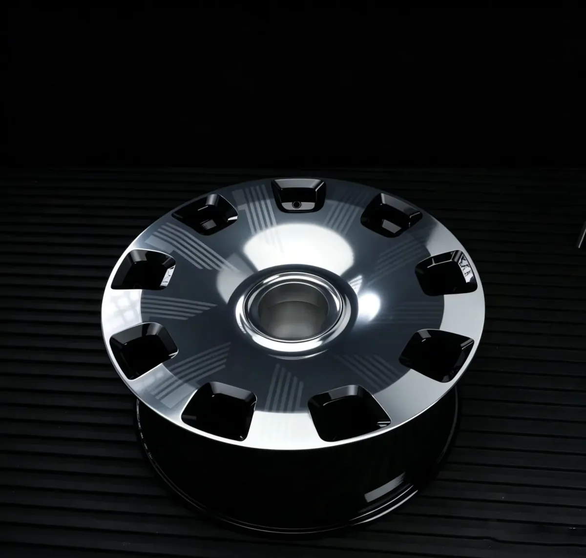 JG New Forged Polished Black Cut Full Wheel Hub 17-22 Inch Customized Luxury Car Wheel Hub, Suitable for High-end Models forged wheel