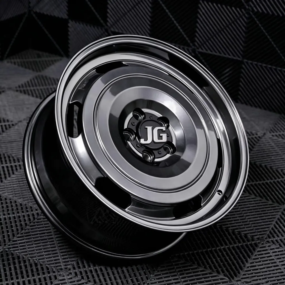 JG OEM/ODM 17-20 Inch Multi-Ton Forged Aluminium Alloy Wheels Customizable PCD ET Universal Fitment Tesla Model Black Finish forged wheel