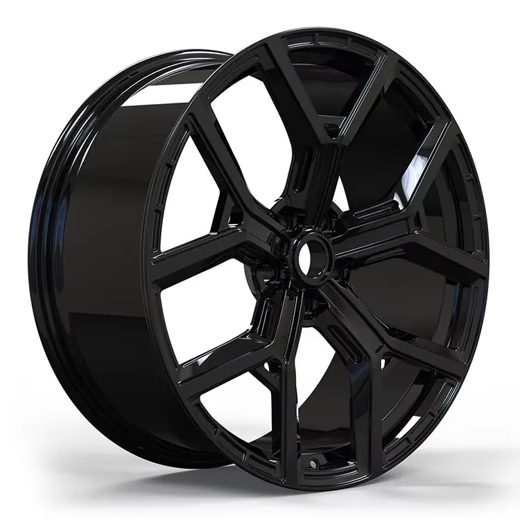 JG One Piece Forged Alloy Wheels, Gloss Black Painted 5 Twin Spoke Concave Replacement Rims Fit Luxury Sedan BMW Audi Mercedes — JG forged wheel