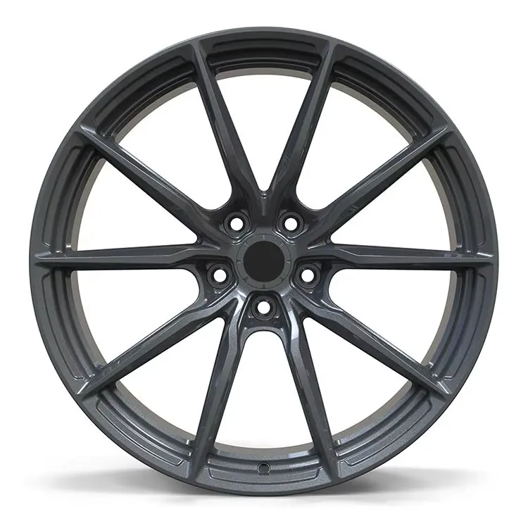 JG One Piece Forged Alloy Wheels, Gloss Dark Grey Painted 10 Spoke Concave Replacement Rims Fit BMW Audi Mercedes Sport Sedan — JG forged wheel