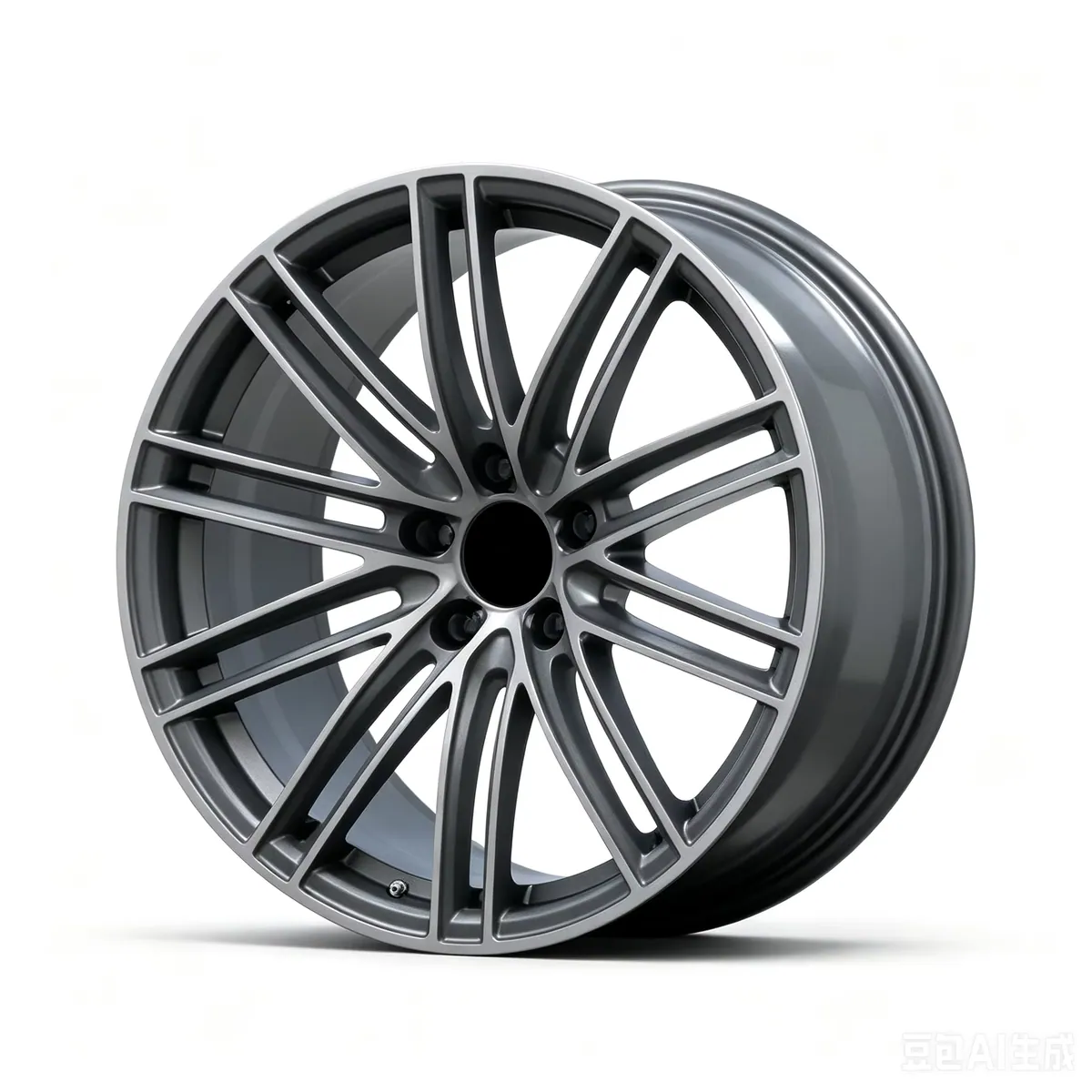 JG One Piece Forged Alloy Wheels, Gun Metal Grey Diamond Cut Multi Twin Spoke Concave Replacement Rims Fit Luxury  Audi Mercedes forged wheel