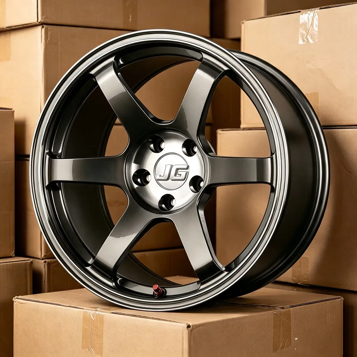 JG One-Piece Custom Forged 6 Spoke Gunmetal Alloy Wheels 17-22 Inch PCD 5x112 5x120 for BMW Mercedes-Benz Audi Lexus Honda SUV forged wheel