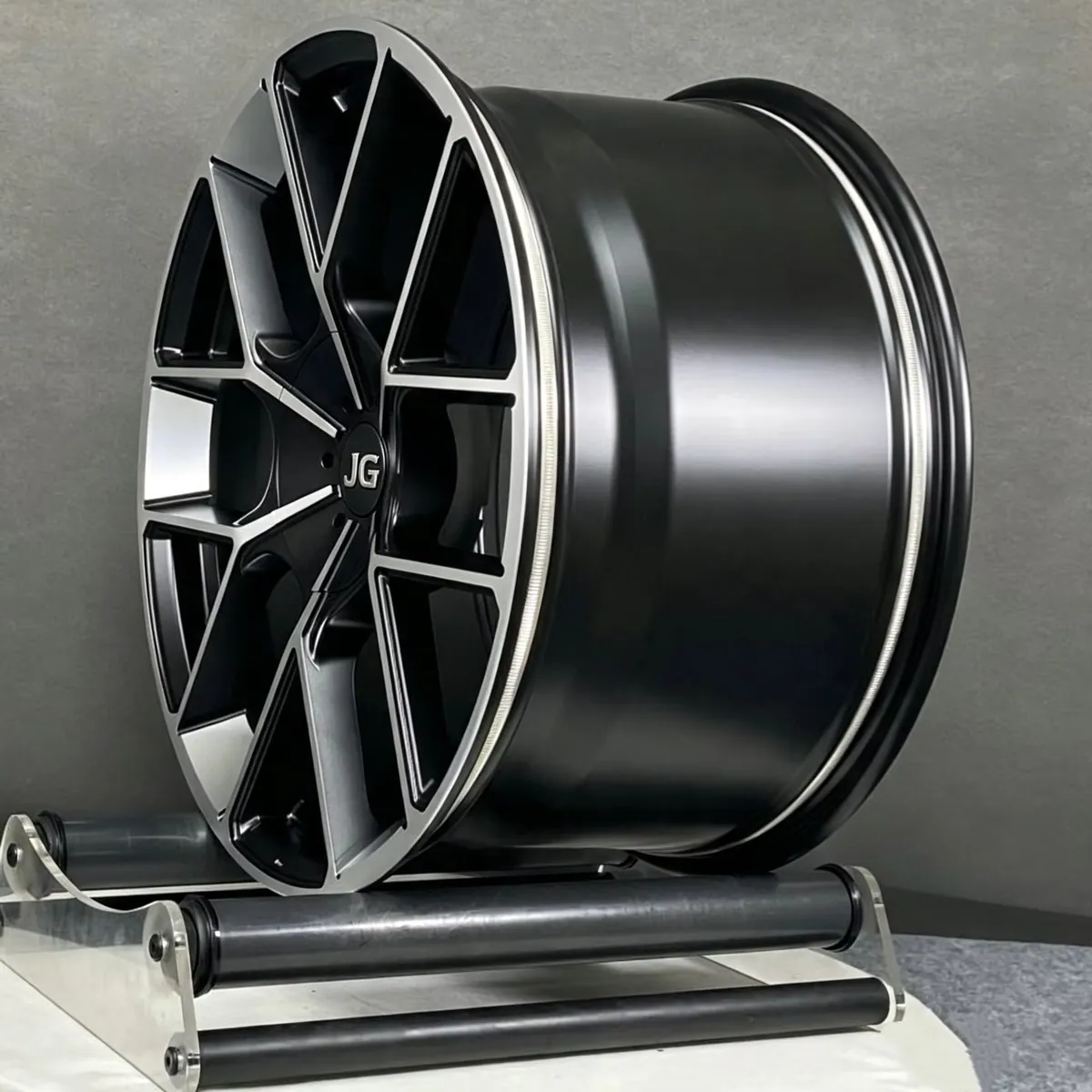 JG One-Piece Forged Alloy Wheels 17-22 Inch Black Six-Spoke Rims PCD 5x112 5x120 for BMW Mercedes-Benz Audi Sedan SUV Tuning forged wheel