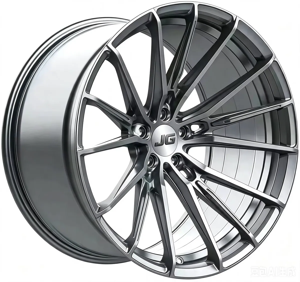 JG One-Piece Forged Wheels Gunmetal Machined Face Custom Offset Luxury Car Rims for European Premium Vehicles Aftermarket — JG forged wheel