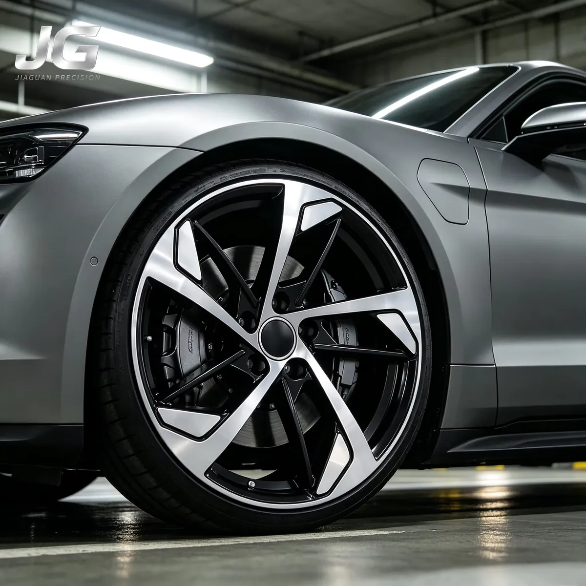 JG PCD5x112/114.3  18 19 20 21 22 24 Inch Forged Wheels Gloss Black Rims for Audi RS3 RS5 RS6 RS7 A3 A4 A5 A6 A7 forged wheel