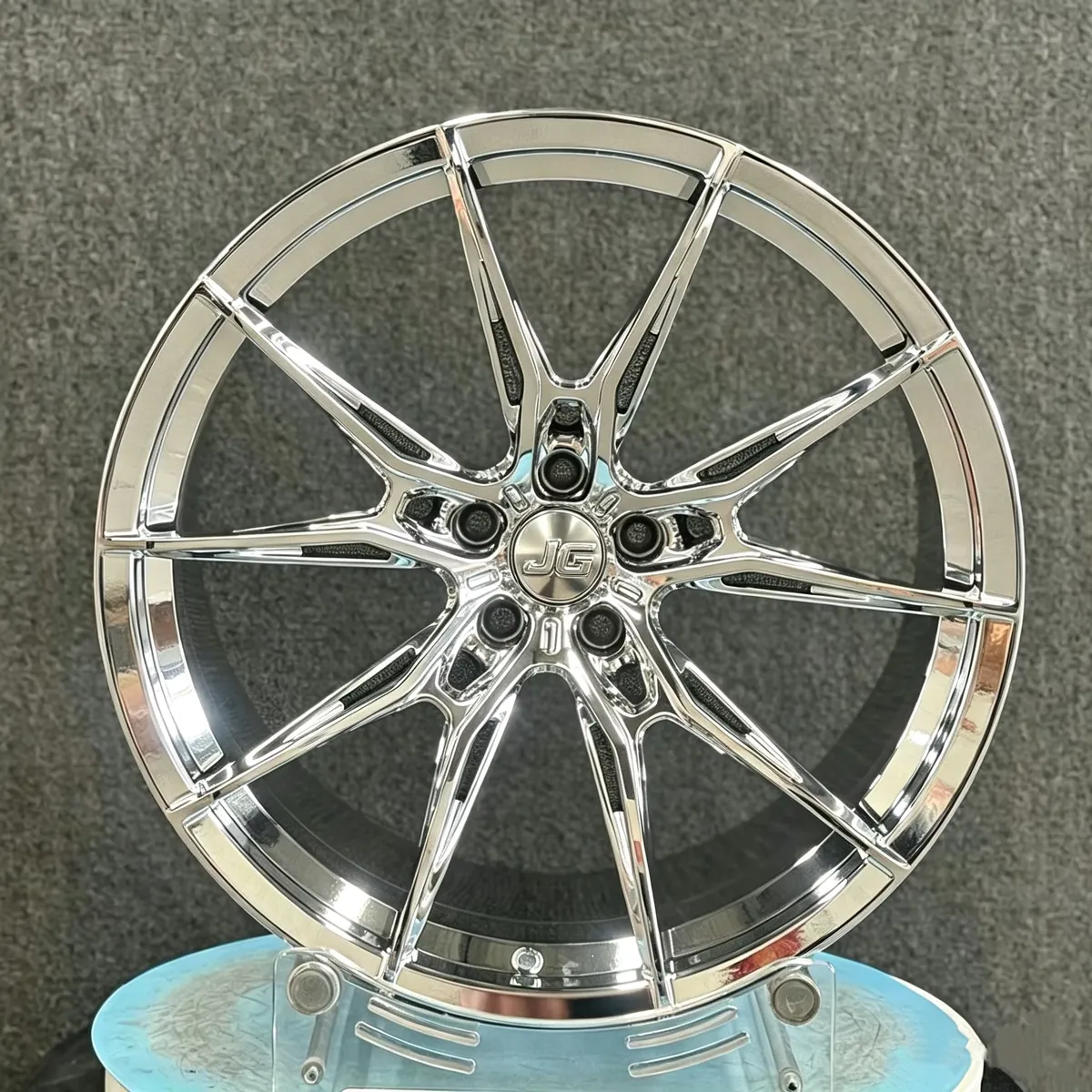 JG Polished 17-22 Inch 5x112 5x120 Multi Spoke Forged Alloy Wheels for BMW Audi Mercedes Tesla Sedan EV Tuning Cars forged wheel