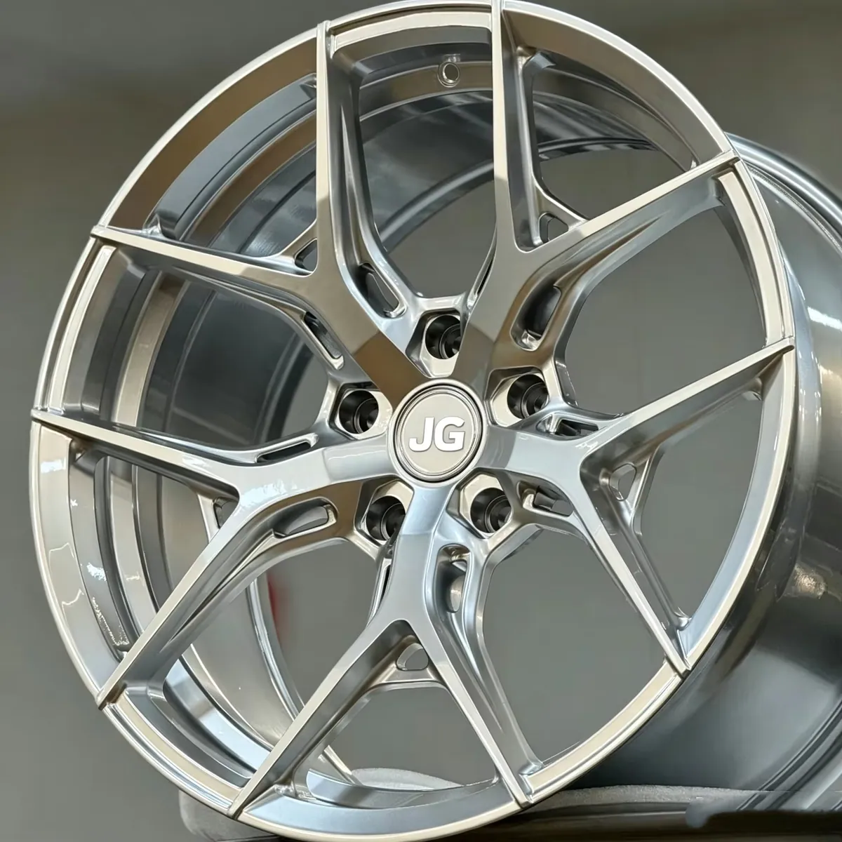 JG Polished Silver 17 18 19 20 21 22 Inch 5x112/5x114.3/5x120 Forged Wheels for Benz Amggt/Cla200 Bmw M3/M4/M5 Tesla Model Y forged wheel