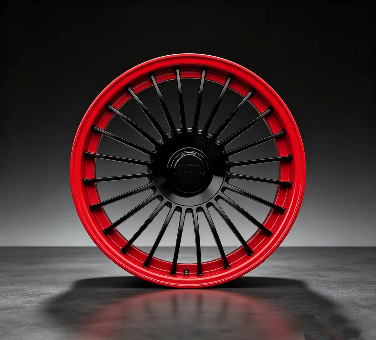 JG Red Lip Black Spoke Radiating Multi Spoke Concave Forged Performance Wheels for Universal Sports Car EV Refit Upgrade forged wheel