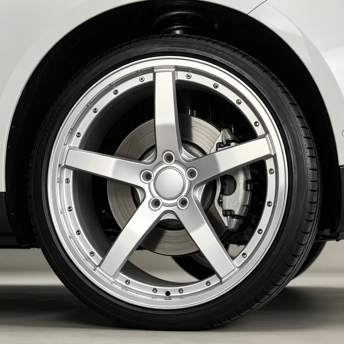 JG Silver 5 Spoke 2 Piece Forged Car Wheels Rims Width PCD 5x115 5x165.1mm Custom Alloy Wheels for BMW Audi Porsche Sedan SUV forged wheel
