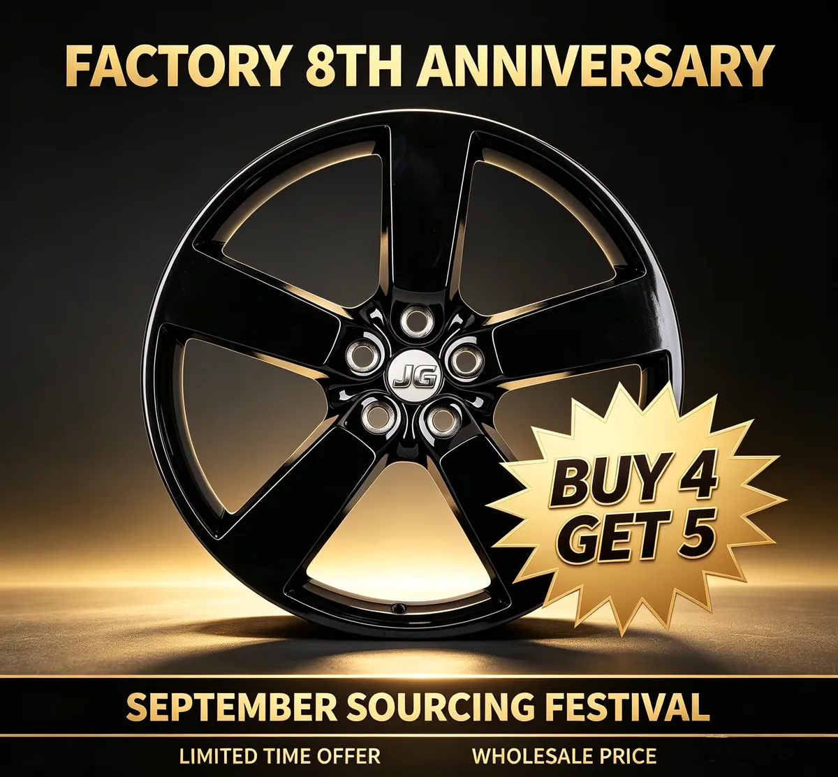 JG Single Piece 6061-T6 Forged Alloy Wheel with 5-spoke Design, 21/22inch ET40 PCD5x120mm for Mercedes Benz, BMW, Xiaomi, Toyota forged wheel