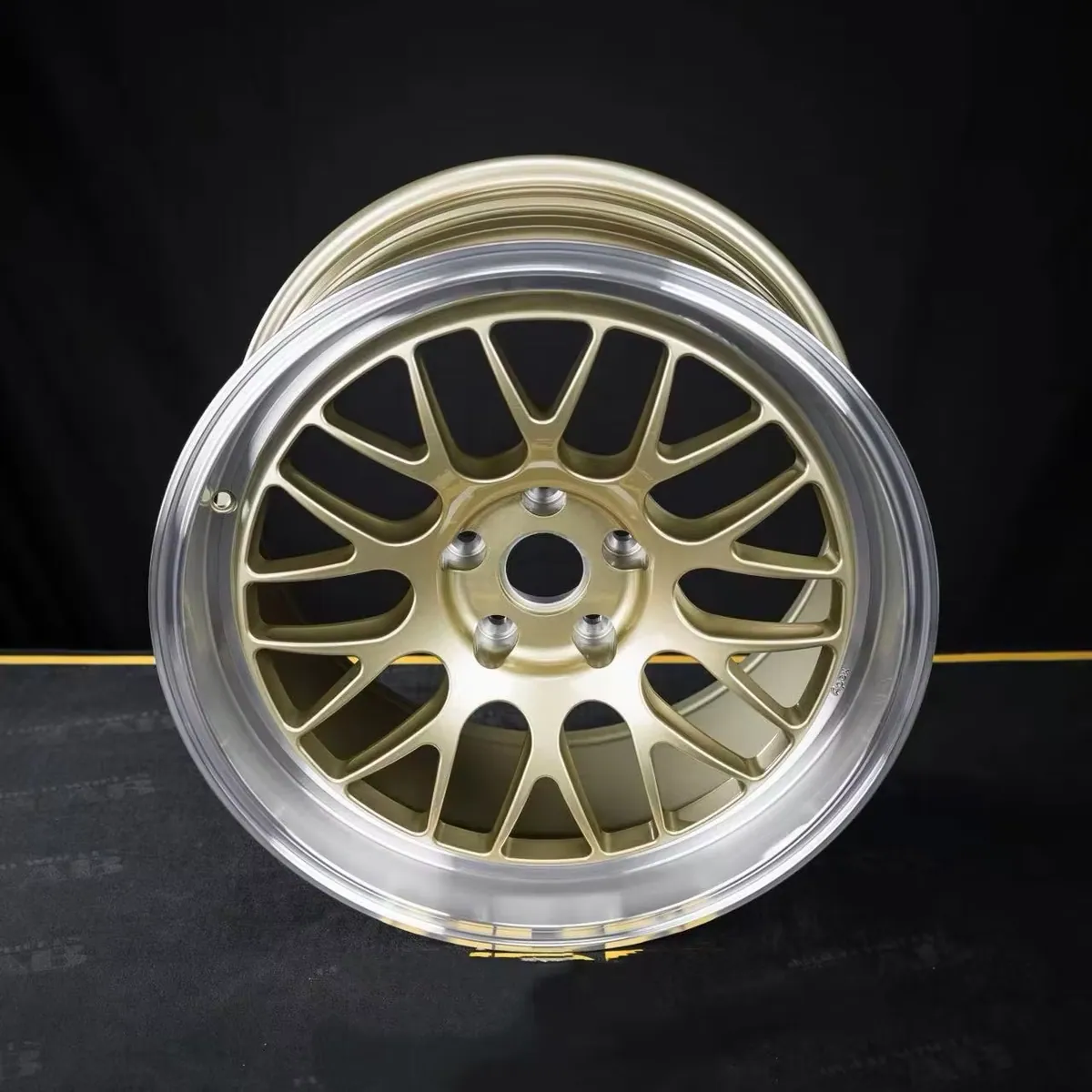 JG Split Forged Wheels Gloss Champagne Gold Polished Lip LM Multi Spoke Deep Dish JDM Racing Rims for BMW Porsche Tesla Honda forged wheel