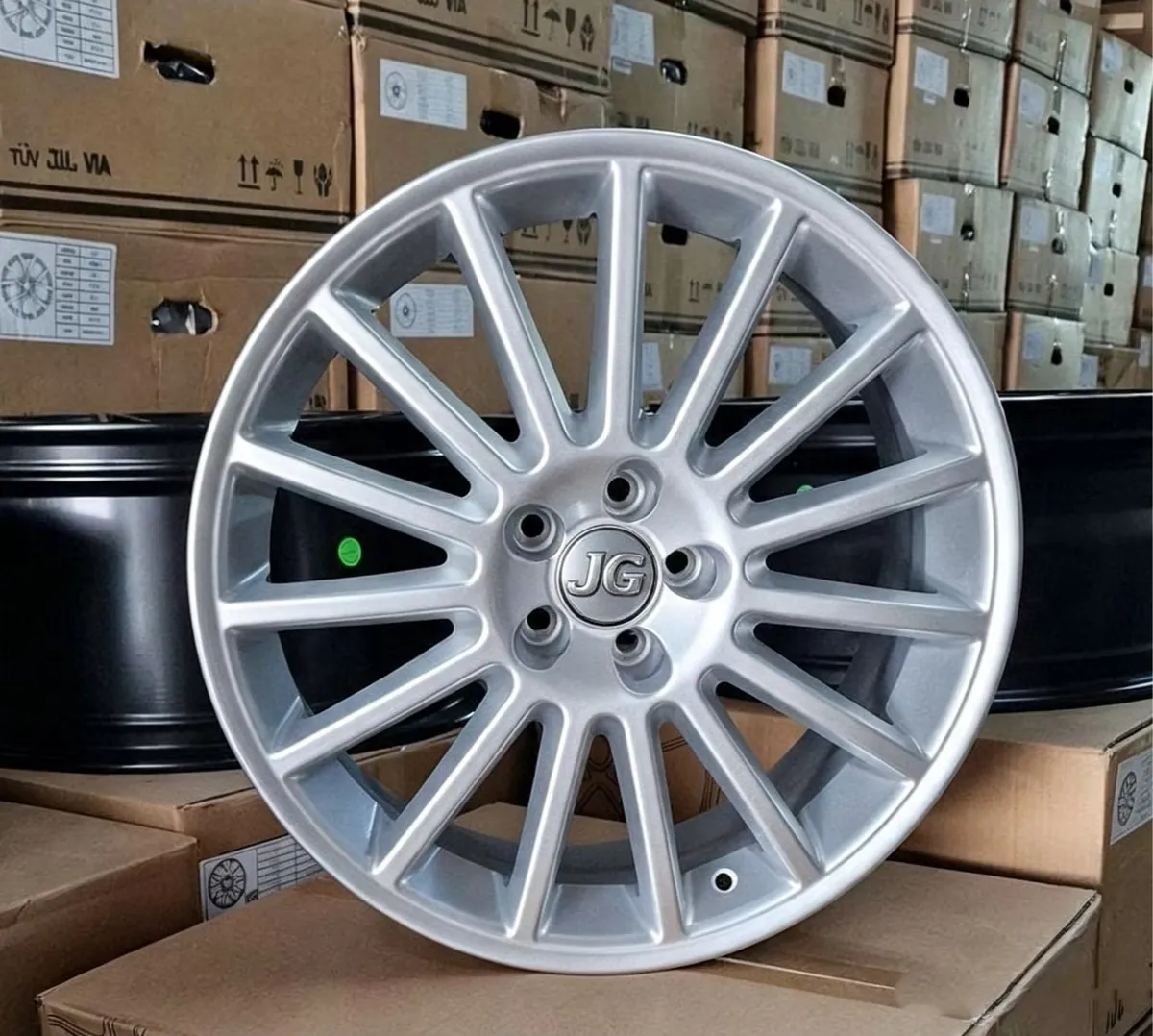 JG T6-6061 Satin Matte Silver Forged Alloy Wheels Multi Straight Spoke 17-26 Inch 5X112 5X100mm for European Sedans forged wheel