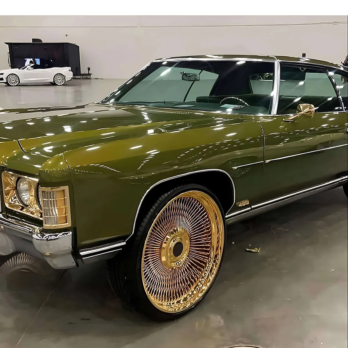 JG Wire Wheels 18" 20" 22" 24" 26" Inches All Golden Spoke Floating Cap Wire Wheel 18/20/22/24/26x9/10 Spoke Wheel forged wheel