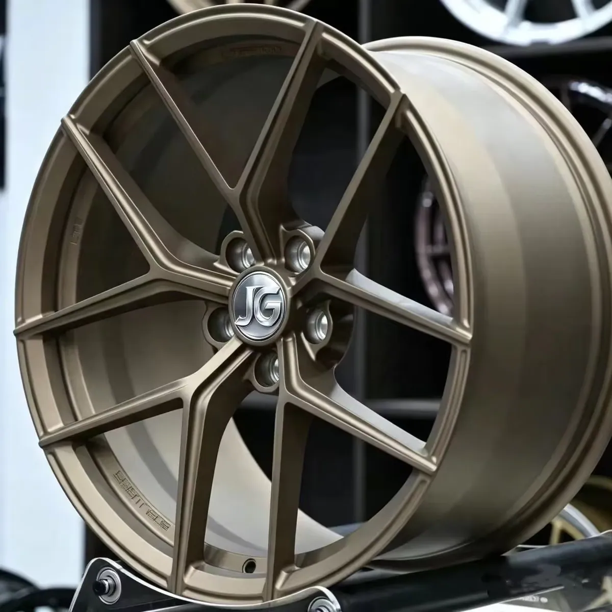 JG Y-Spoke Monoblock Forged Wheels Matte Bronze Powder Coated  Custom PCD ET CB Monoblock Rims for Sports Car Modification forged wheel