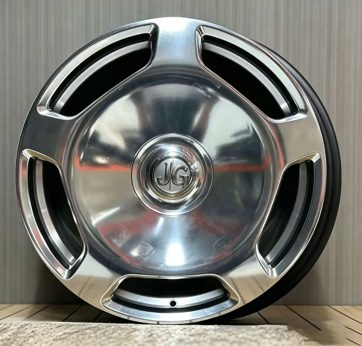 JG119006 Factory Direct Aluminum Bare Polished Five Spoke Concave Aftermarket Alloy Wheels 18 19 20 Inch Replacement Rims forged wheel