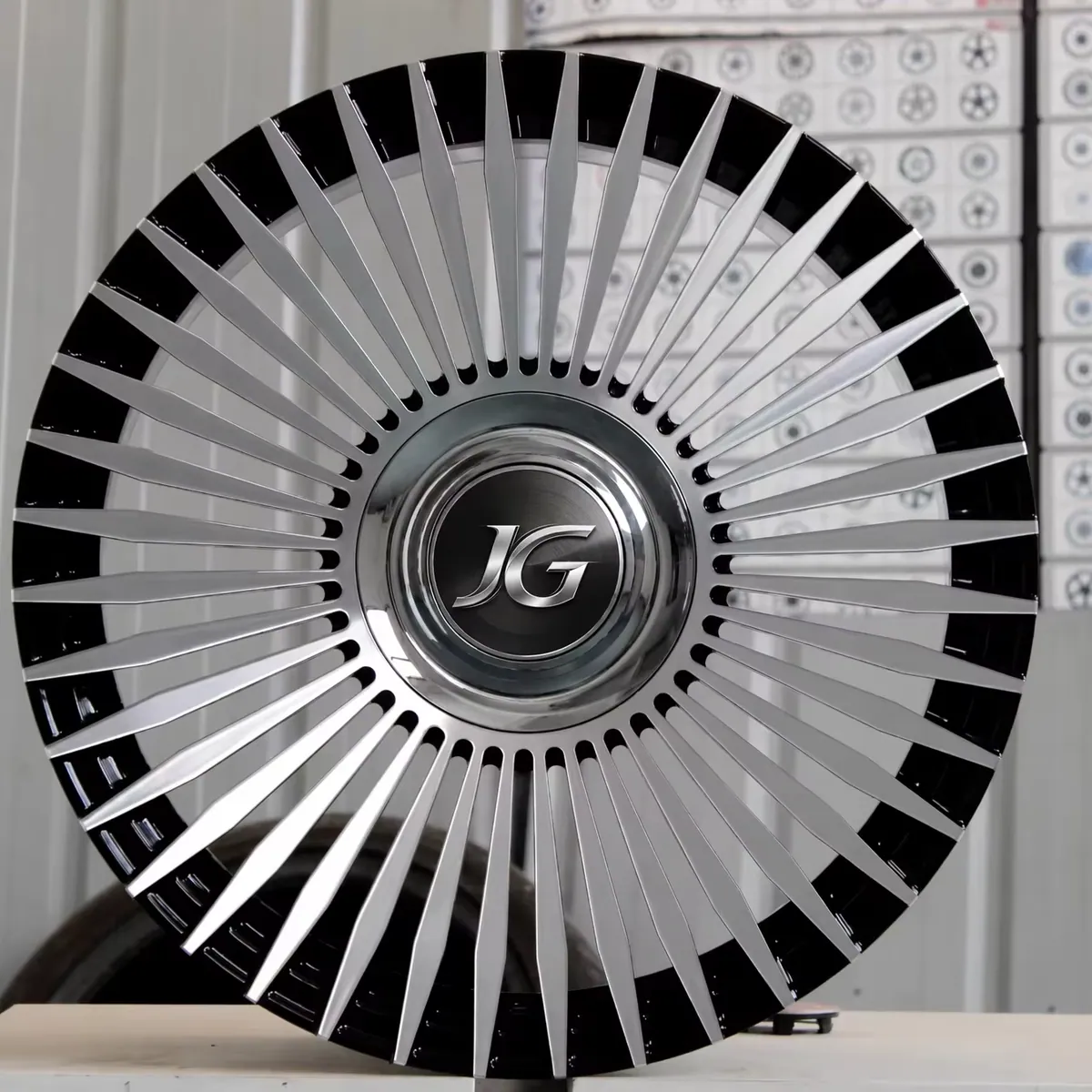 JG119013 Forged Rims Alloy Wheels17-22 Inch Luxury Sunburst Machined Multi Spoke Aluminum  for Cadillac Lincoln Full Size Sedans — JG forged wheel