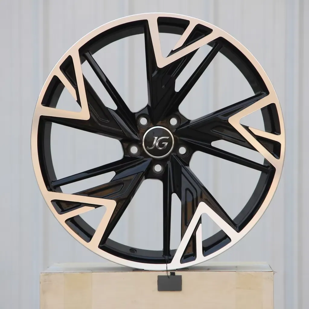 JG119014  Forged Wheels Gloss Black Geometric Machined Five Spoke Concave Tubeless Alloy Rims 17-22 Inch for BMW forged wheel