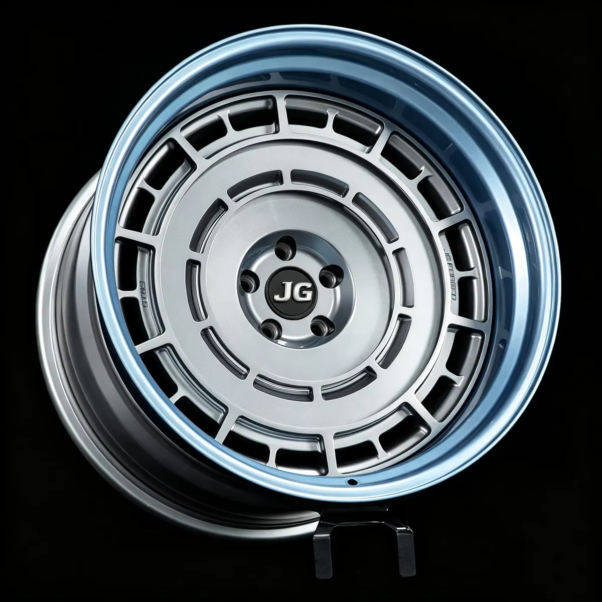 New JG Deep Concave 3 Piece High Pressure Forged Lightweight Aluminium Alloy Silver Finish Car Wheels Luxury Performance forged wheel